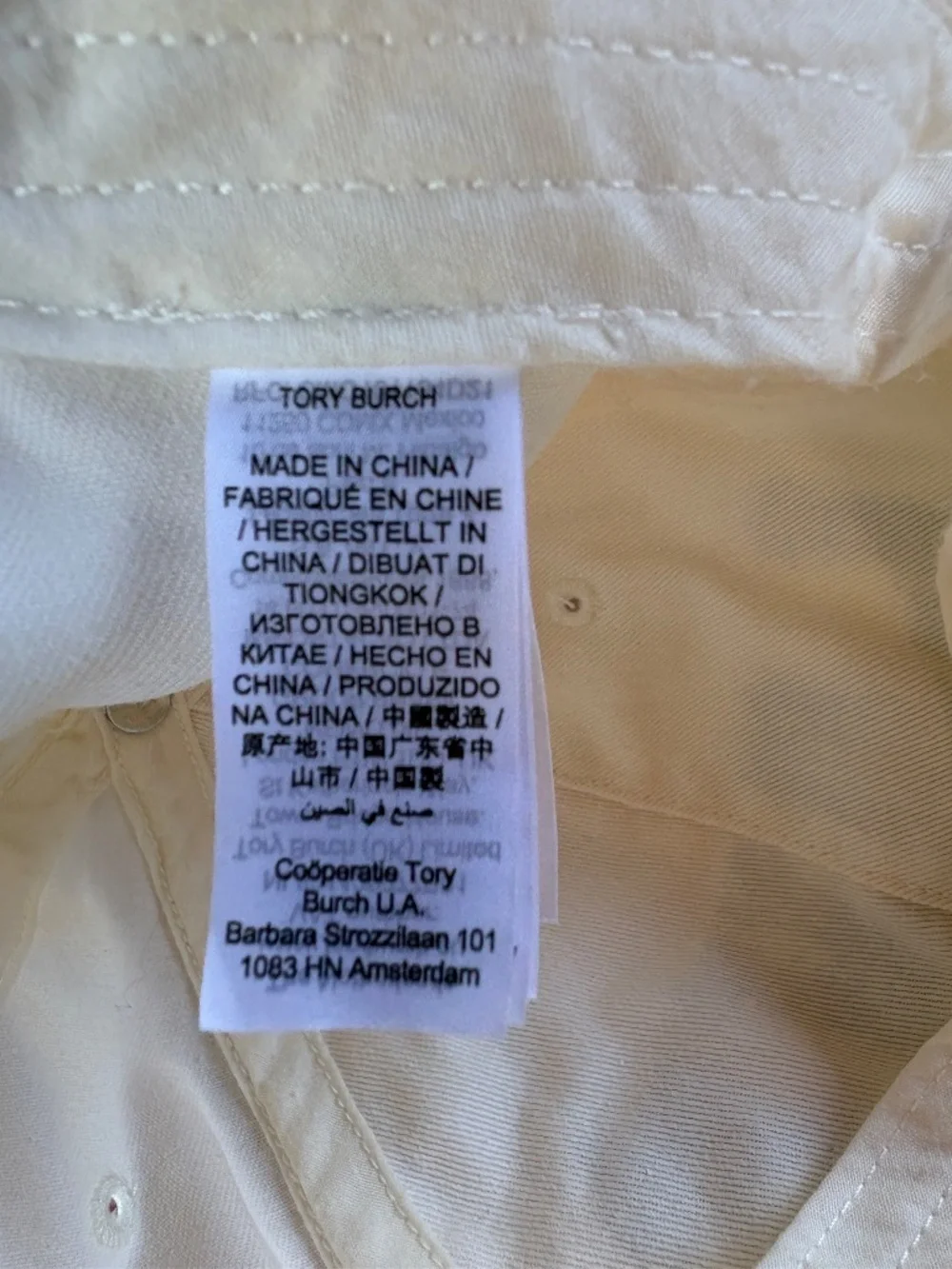 Tory Sport x Tory Burch Love Baseball Cap Cream and Blue